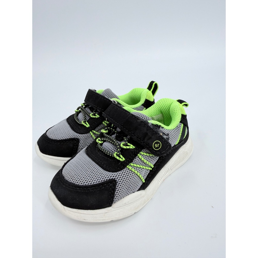 Stride Rite Sneakers Dive 2.0 Modern Baby Boys Size 6M Black Grey Neon Green